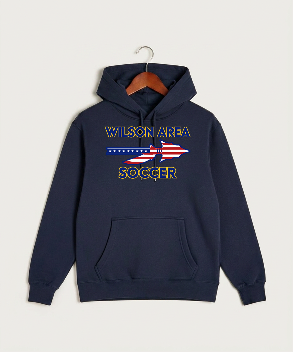 Wilson Area School Soccer Soccer - Navy Hoodie Value - Full Front