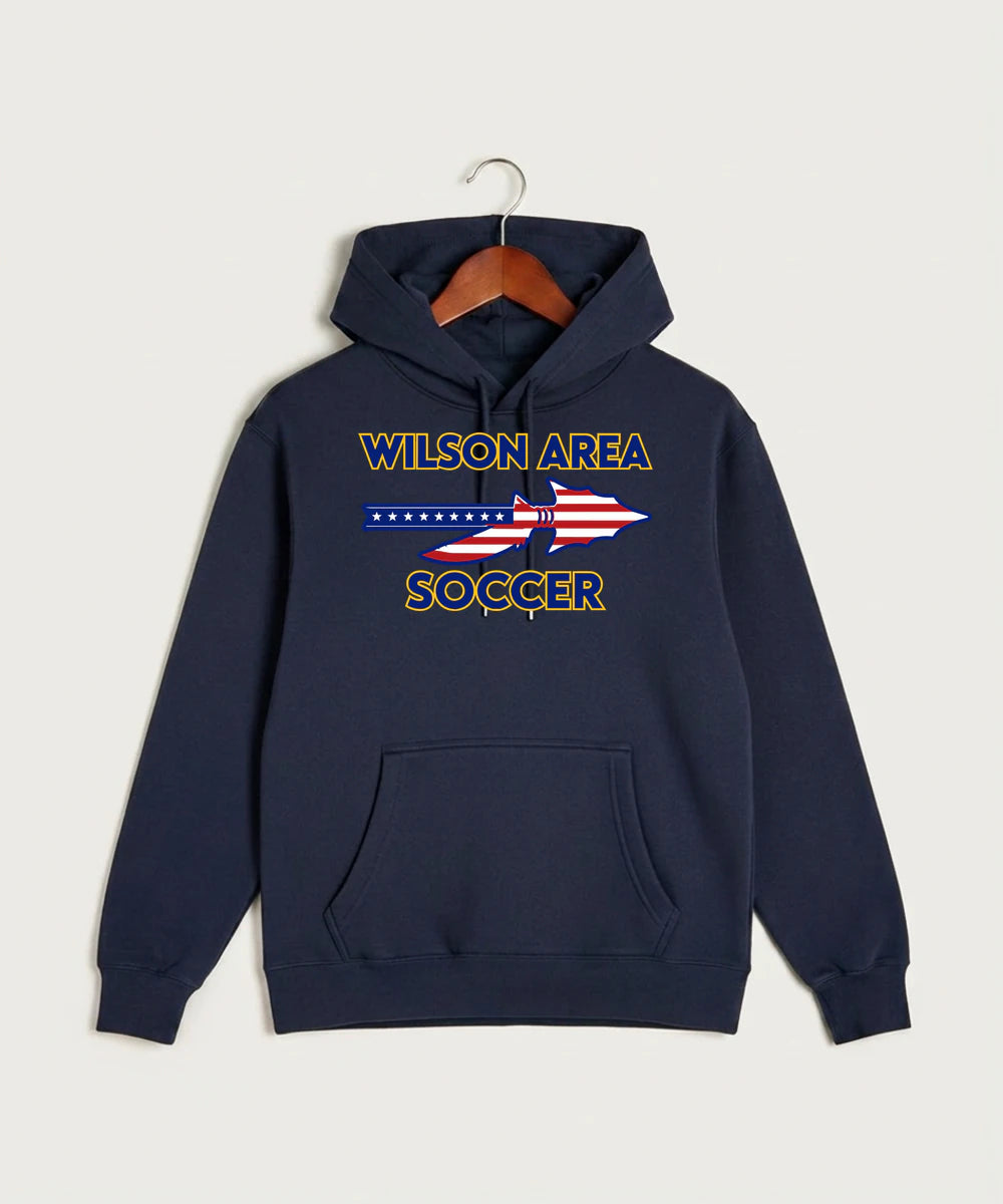 Wilson Area School Soccer Soccer - Navy Hoodie Value - Full Front