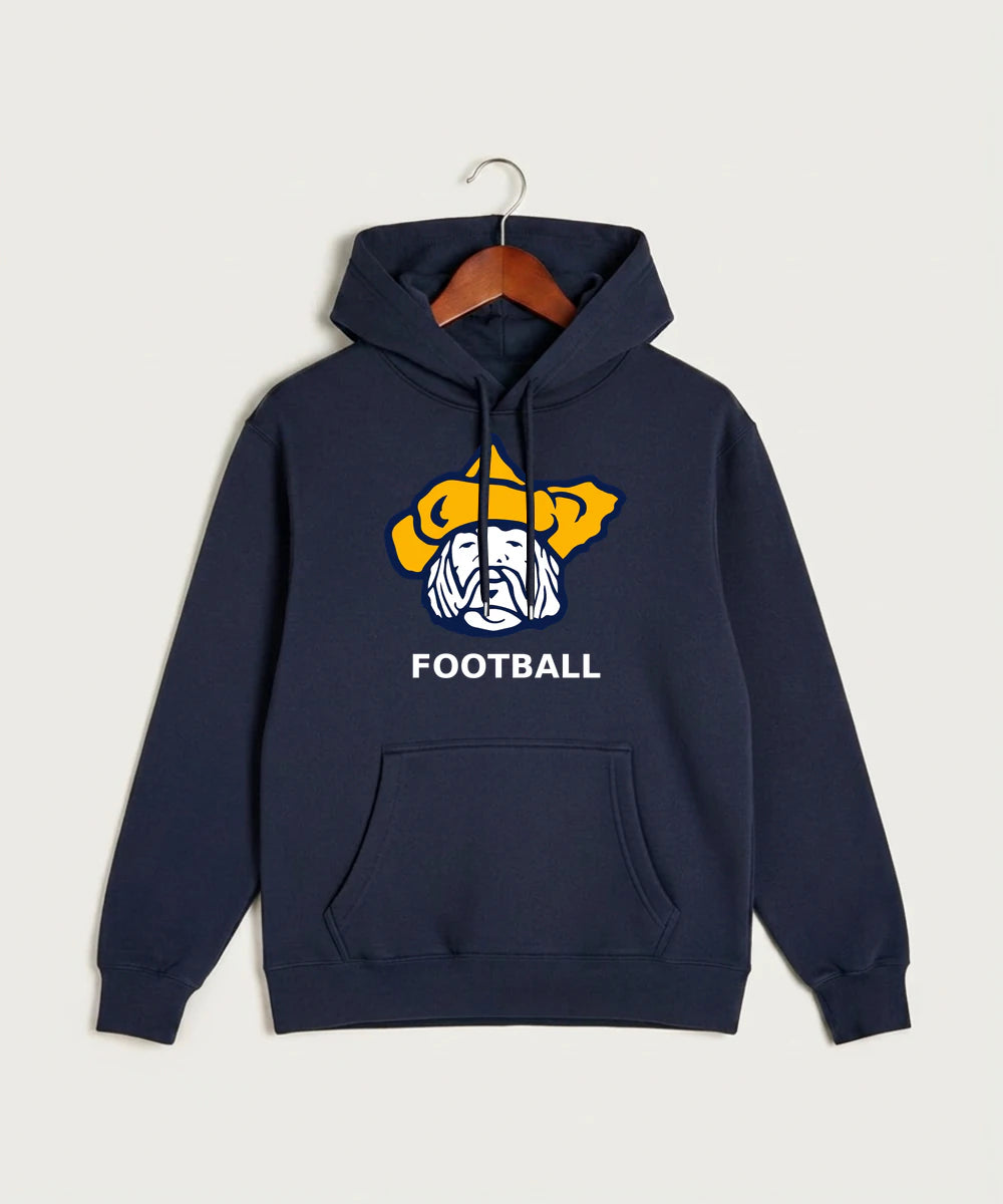 Polo HS Football general - Navy Hoodie Value - Full Front