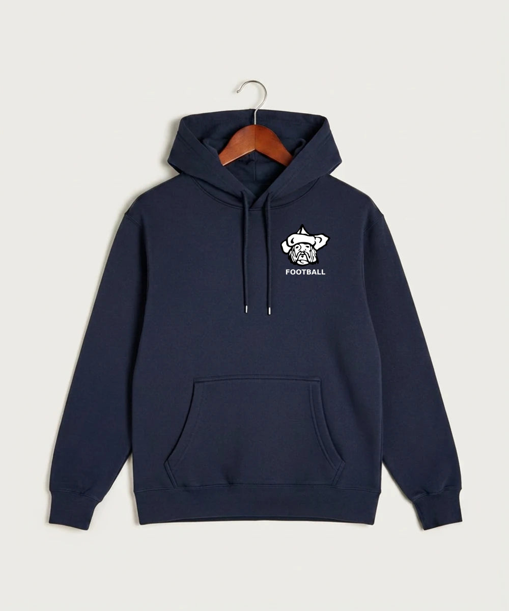 Polo HS Football general - Navy Hoodie Value - Left Chest