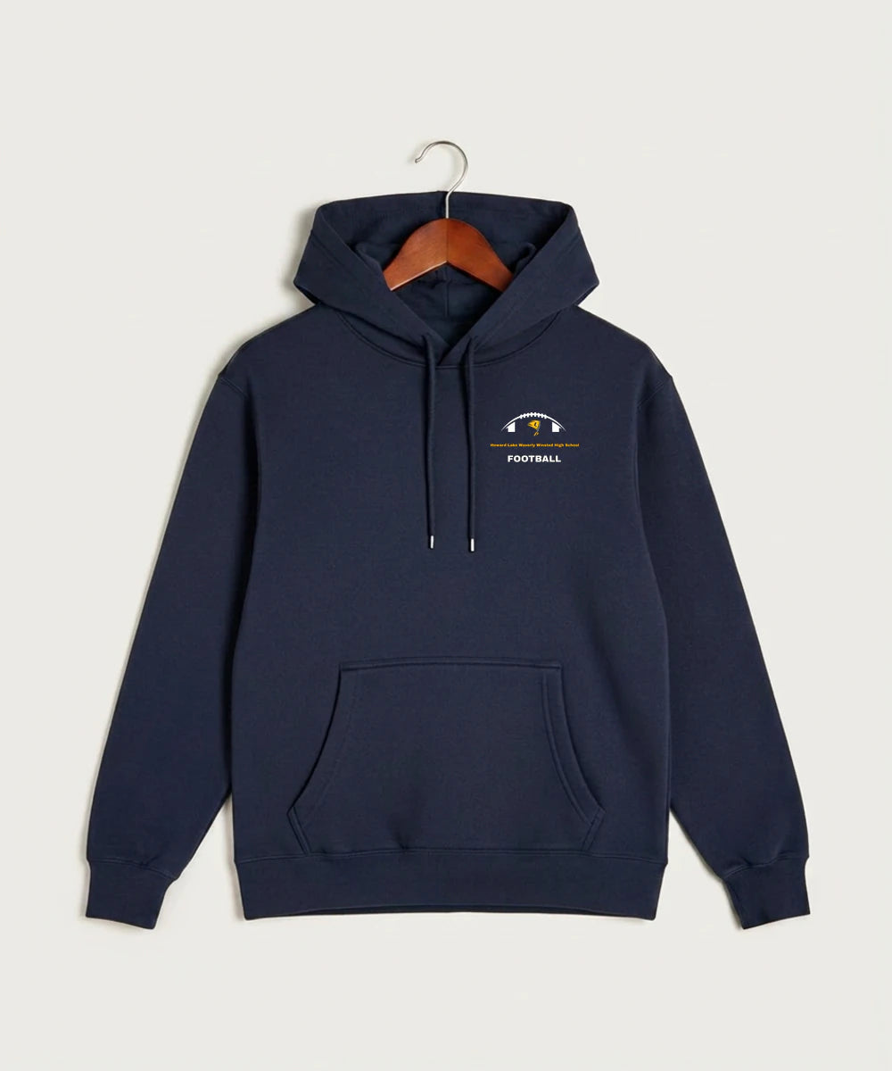 Howard Lake Waverly Winsted High School Football (Boys) - Navy Hoodie Value - Left Chest