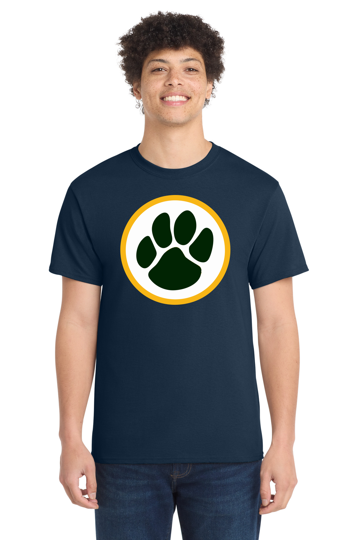 Ashwaubenon High School Football (Boys) - Navy Port & Co Core Cotton Tee. PC54