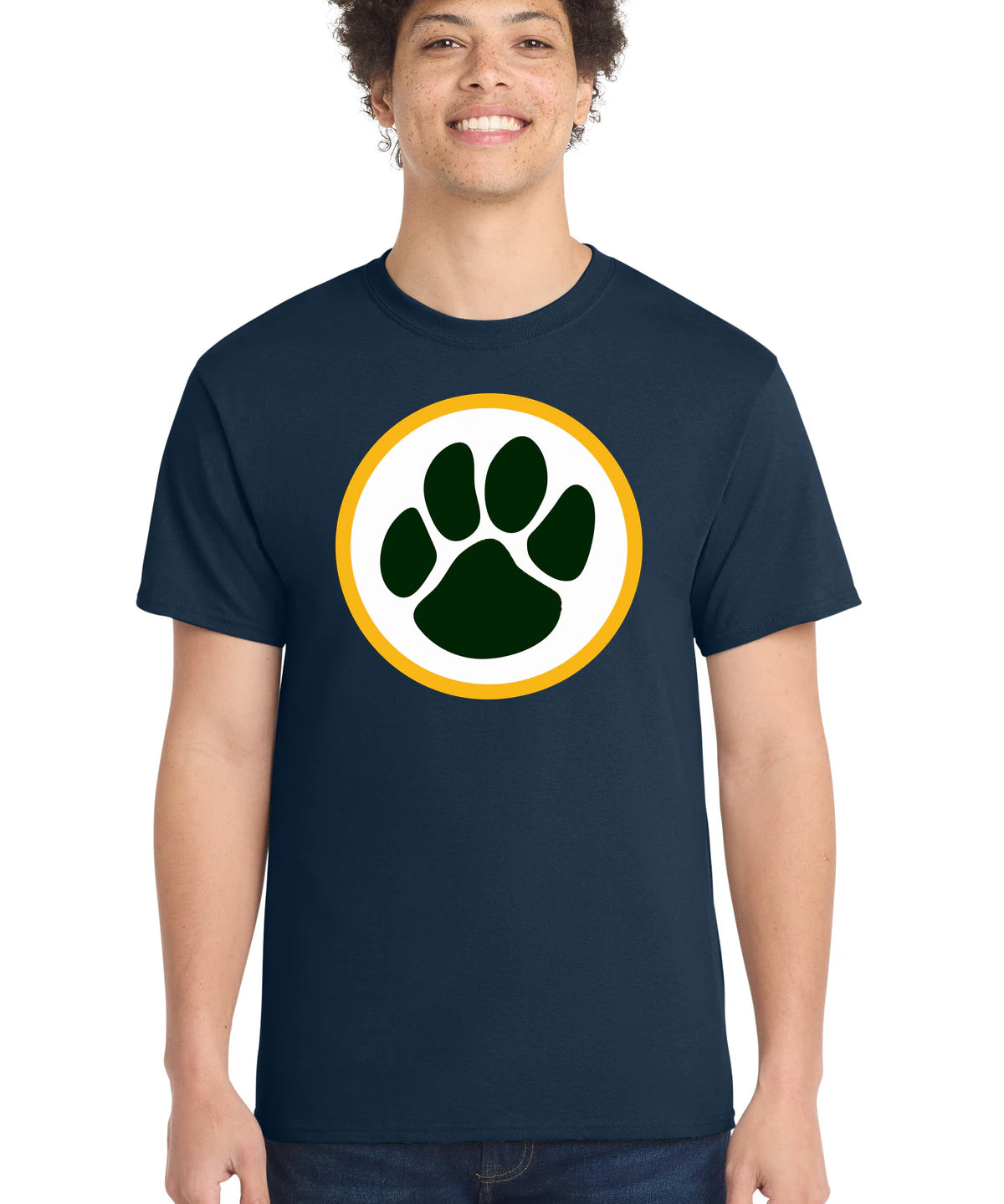 Ashwaubenon High School Football (Boys) - Navy Port & Co Core Cotton Tee. PC54