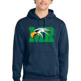 Maple River High School hockey_boys - Navy Port & Co Core Fleece Pullover Hooded Sweatshirt. PC78H