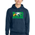 Maple River High School hockey_boys - Navy Port & Co Core Fleece Pullover Hooded Sweatshirt. PC78H