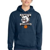 Naptown basketball_boys - Navy Port & Co Core Fleece Pullover Hooded Sweatshirt. PC78H