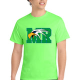 Maple River High School hockey_boys - Neon Green Port & Co Core Cotton Tee. PC54