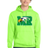 Maple River High School hockey_boys - Neon Green Port & Co Core Fleece Pullover Hooded Sweatshirt. PC78H