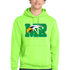 Maple River High School hockey_boys - Neon Green Port & Co Core Fleece Pullover Hooded Sweatshirt. PC78H