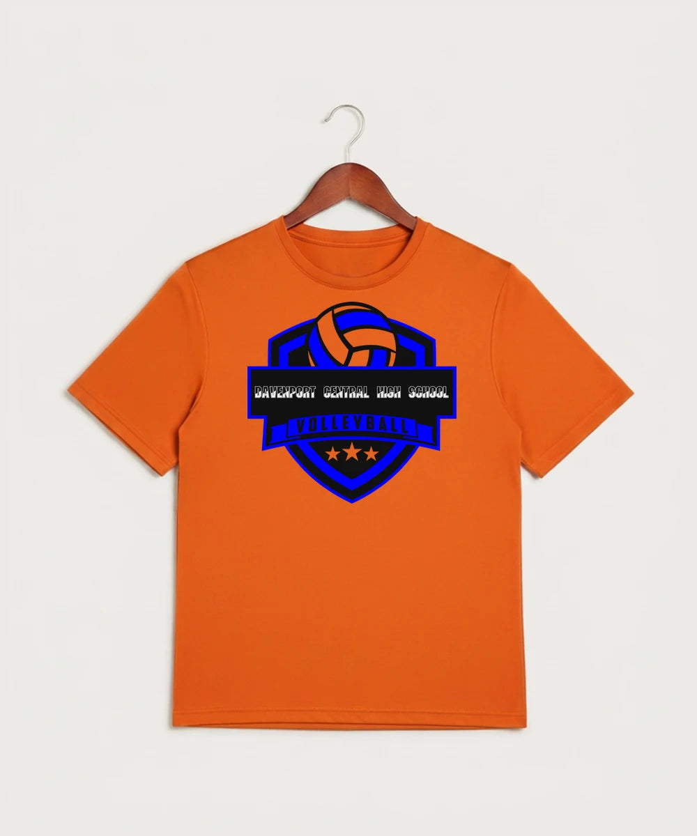 Davenport Central High School Volleyball (Girls) - Neon Orange Sport-Tek PosiCharge Competitor Tee. ST350