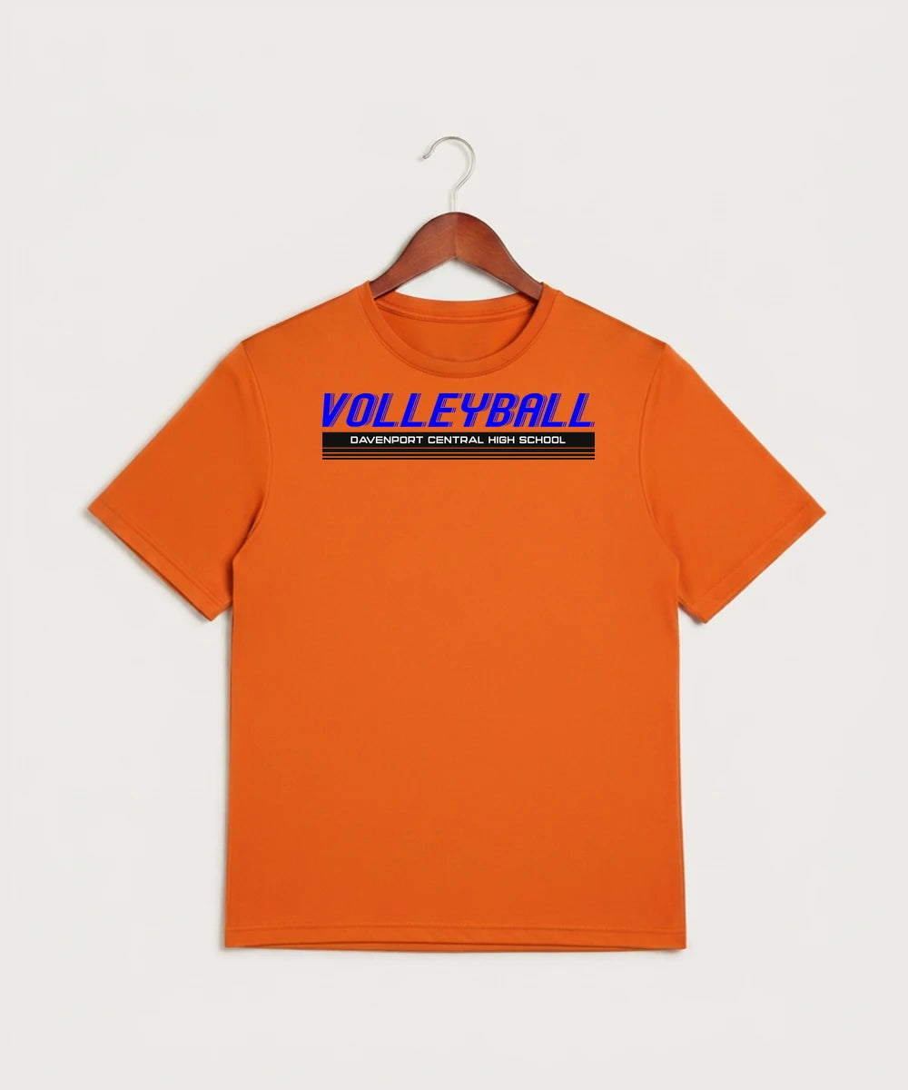 Davenport Central High School Volleyball (Girls) - Neon Orange Sport-Tek PosiCharge Competitor Tee. ST350