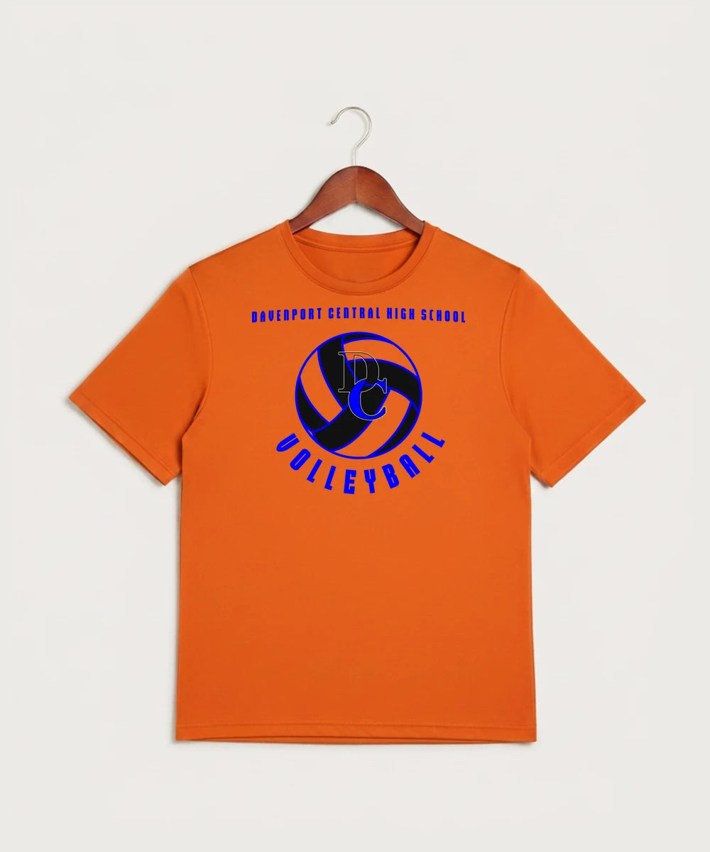 Davenport Central High School Volleyball (Girls) - Neon Orange Sport-Tek PosiCharge Competitor Tee. ST350