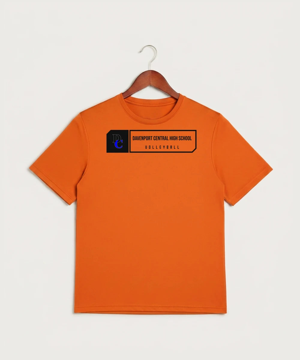 Davenport Central High School Volleyball (Girls) - Neon Orange Sport-Tek PosiCharge Competitor Tee. ST350