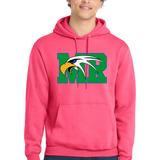 Maple River High School hockey_boys - Neon Pink Port & Co Core Fleece Pullover Hooded Sweatshirt. PC78H