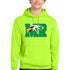 Maple River High School hockey_boys - Neon Yellow Port & Co Core Fleece Pullover Hooded Sweatshirt. PC78H