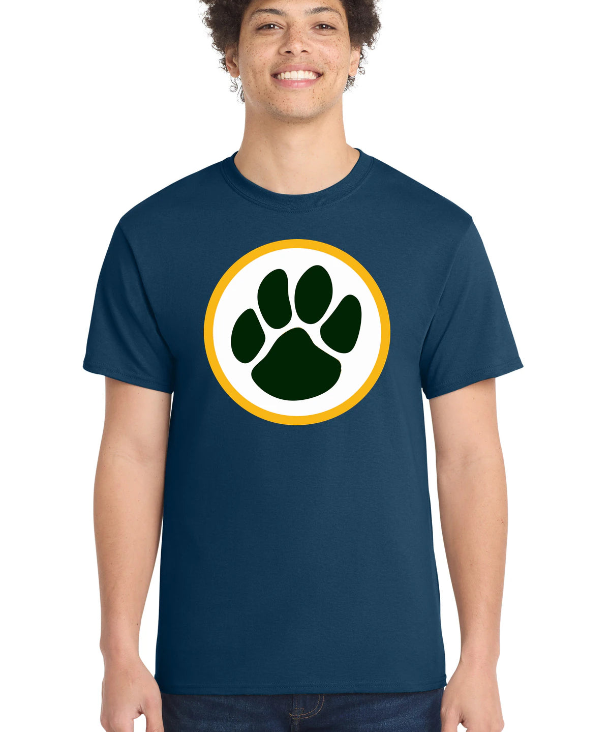 Ashwaubenon High School Football (Boys) - Neptune Blue Port & Co Core Cotton Tee. PC54
