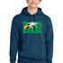 Maple River High School hockey_boys - Neptune Blue Port & Co Core Fleece Pullover Hooded Sweatshirt. PC78H