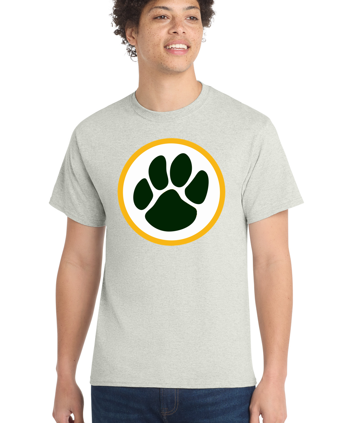 Ashwaubenon High School Football (Boys) - Oatmeal Heather Port & Co Core Cotton Tee. PC54