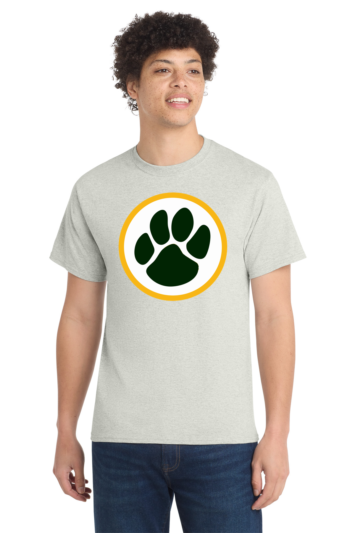 Ashwaubenon High School Football (Boys) - Oatmeal Heather Port & Co Core Cotton Tee. PC54