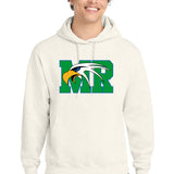 Maple River High School hockey_boys - Oatmeal Heather Port & Co Core Fleece Pullover Hooded Sweatshirt. PC78H