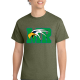 Maple River High School hockey_boys - Olive Drab Green Heather Port & Co Core Cotton Tee. PC54
