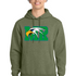 Maple River High School hockey_boys - Olive Drab Green Heather Port & Co Core Fleece Pullover Hooded Sweatshirt. PC78H