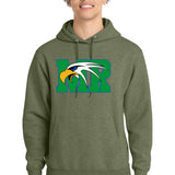 Maple River High School hockey_boys - Olive Drab Green Heather Port & Co Core Fleece Pullover Hooded Sweatshirt. PC78H