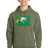 Maple River High School hockey_boys - Olive Drab Green Heather Port & Co Core Fleece Pullover Hooded Sweatshirt. PC78H