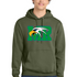 Maple River High School hockey_boys - Olive Drab Green Port & Co Core Fleece Pullover Hooded Sweatshirt. PC78H