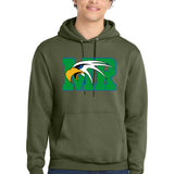 Maple River High School hockey_boys - Olive Drab Green Port & Co Core Fleece Pullover Hooded Sweatshirt. PC78H