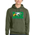 Maple River High School hockey_boys - Olive Drab Green Port & Co Core Fleece Pullover Hooded Sweatshirt. PC78H