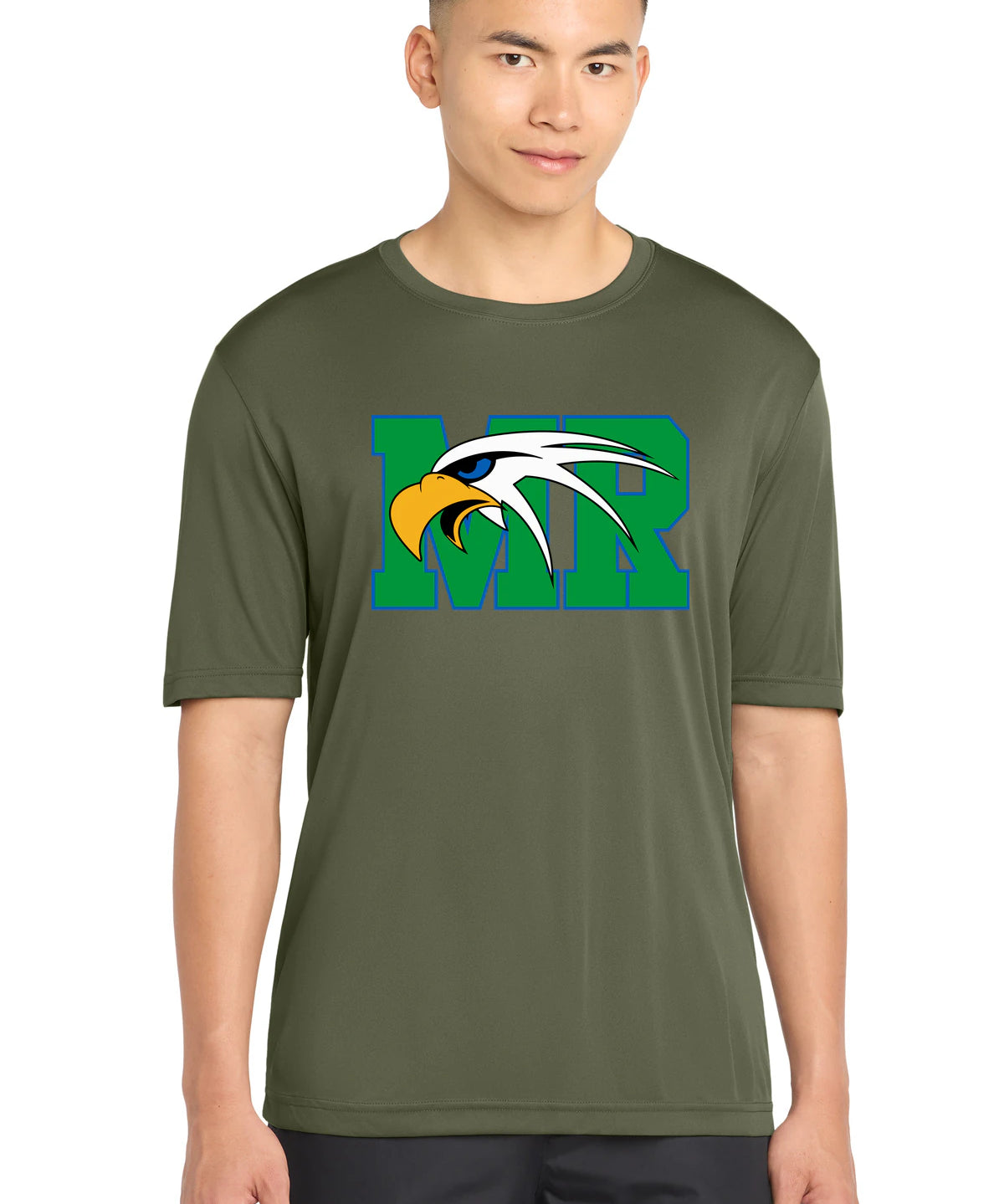 Maple River High School hockey_boys - Olive Drab Green Sport-Tek PosiCharge Competitor Tee. ST350