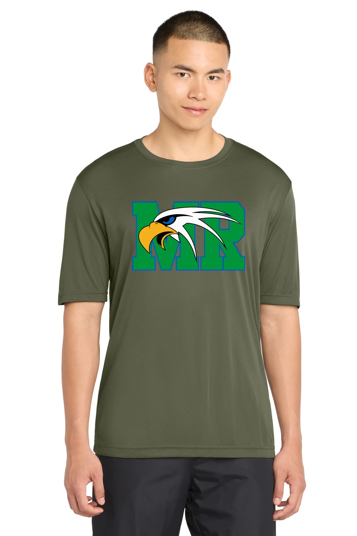 Maple River High School hockey_boys - Olive Drab Green Sport-Tek PosiCharge Competitor Tee. ST350