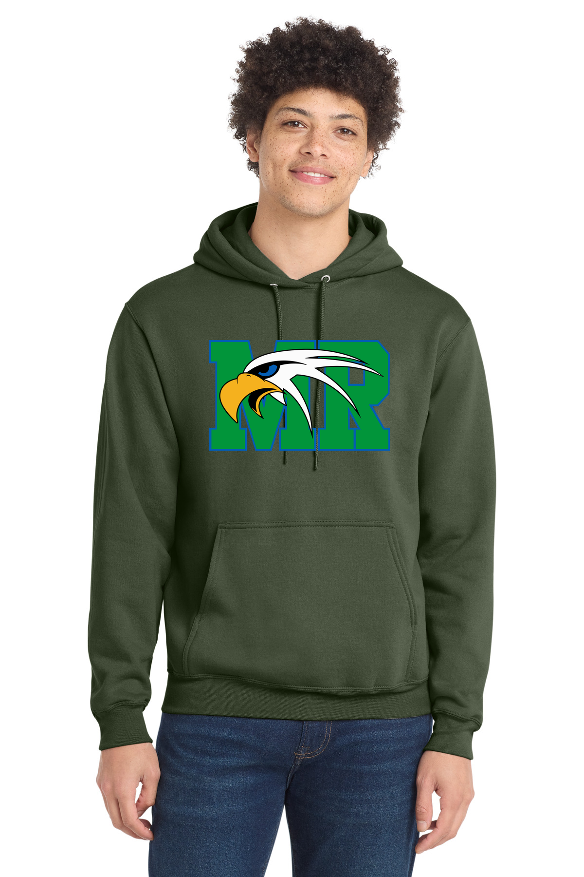 Maple River High School hockey_boys - Olive Port & Co Core Fleece Pullover Hooded Sweatshirt. PC78H