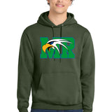 Maple River High School hockey_boys - Olive Port & Co Core Fleece Pullover Hooded Sweatshirt. PC78H