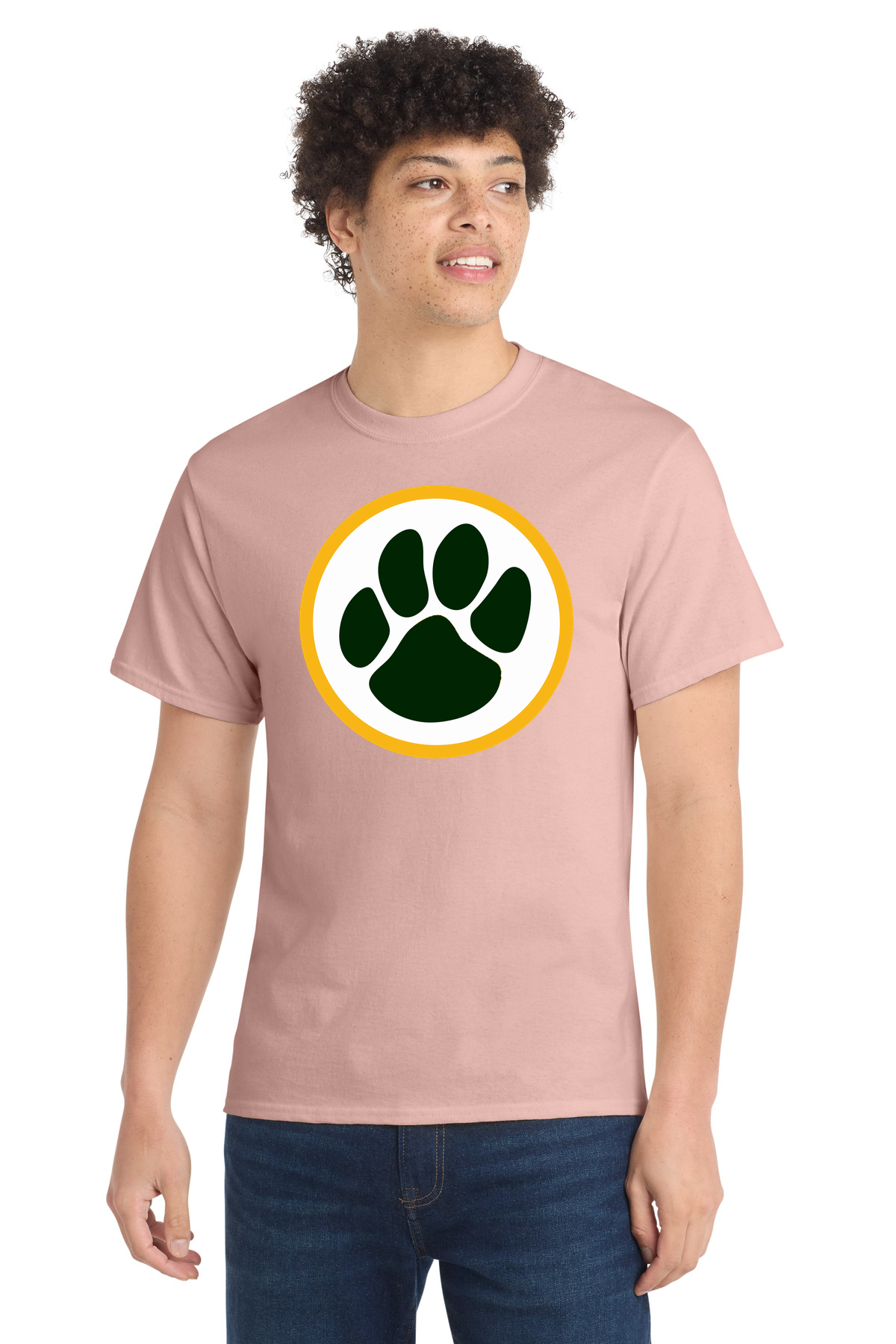 Ashwaubenon High School Football (Boys) - Pale Blush Port & Co Core Cotton Tee. PC54
