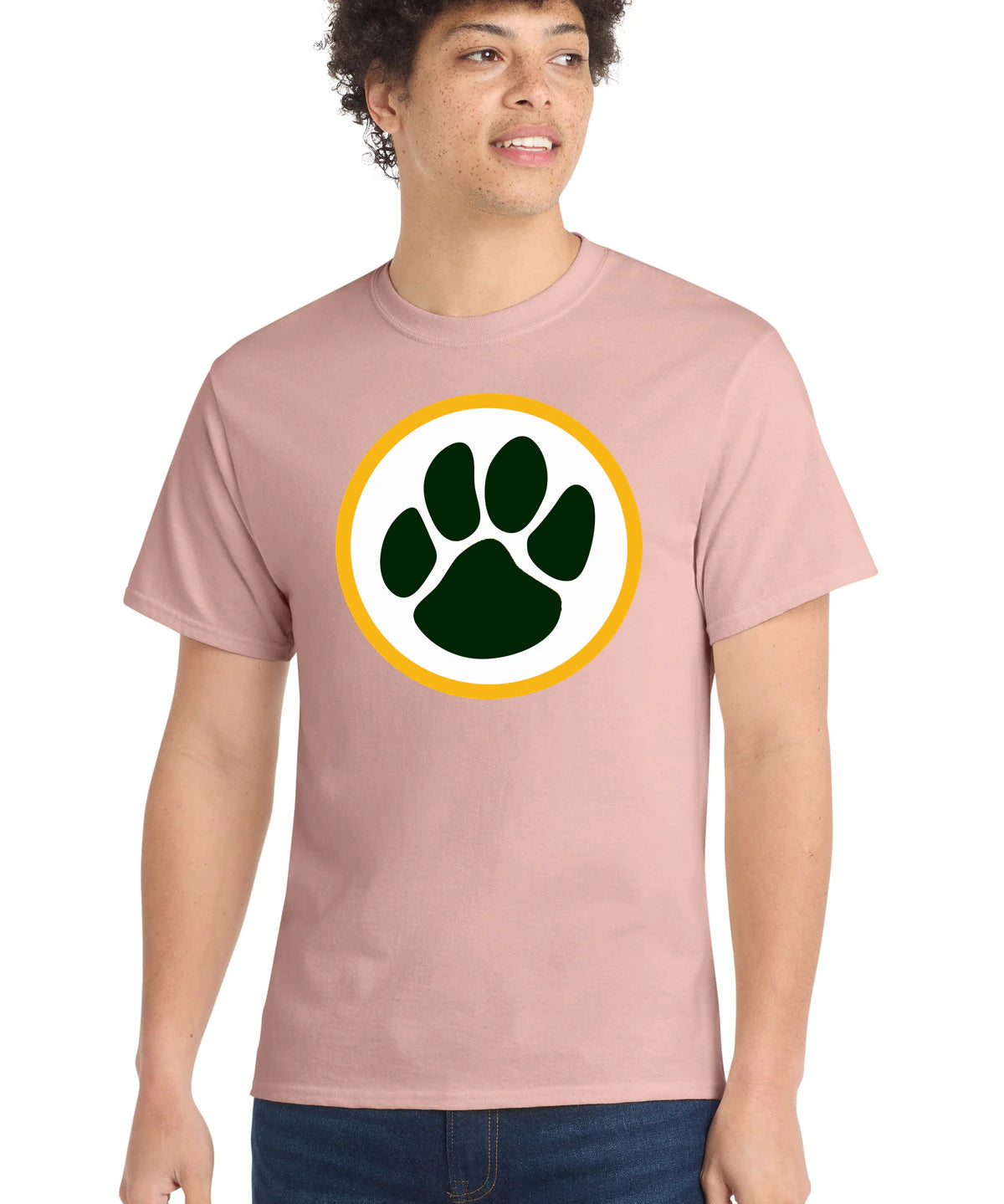Ashwaubenon High School Football (Boys) - Pale Blush Port & Co Core Cotton Tee. PC54
