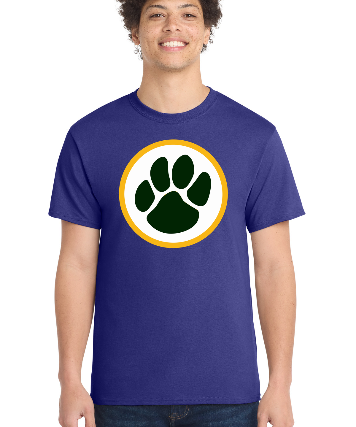 Ashwaubenon High School Football (Boys) - Purple Port & Co Core Cotton Tee. PC54