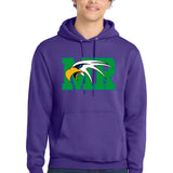 Maple River High School hockey_boys - Purple Port & Co Core Fleece Pullover Hooded Sweatshirt. PC78H