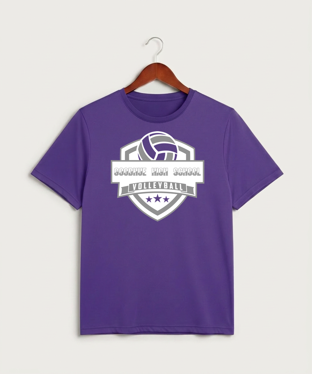 Goodhue High School Volleyball (Girls) - Purple Sport-Tek PosiCharge Competitor Tee. ST350