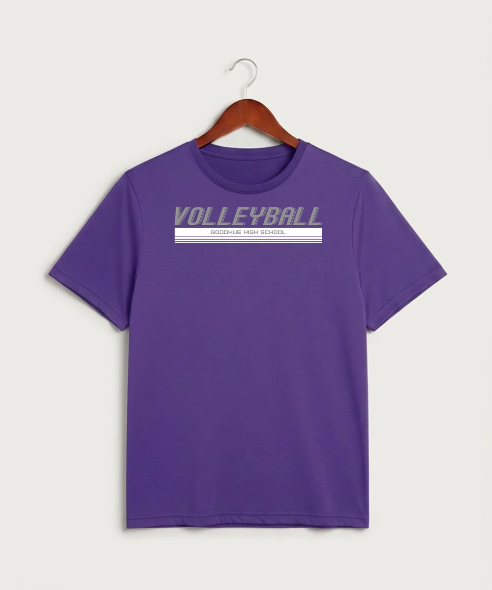 Goodhue High School Volleyball (Girls) - Purple Sport-Tek PosiCharge Competitor Tee. ST350