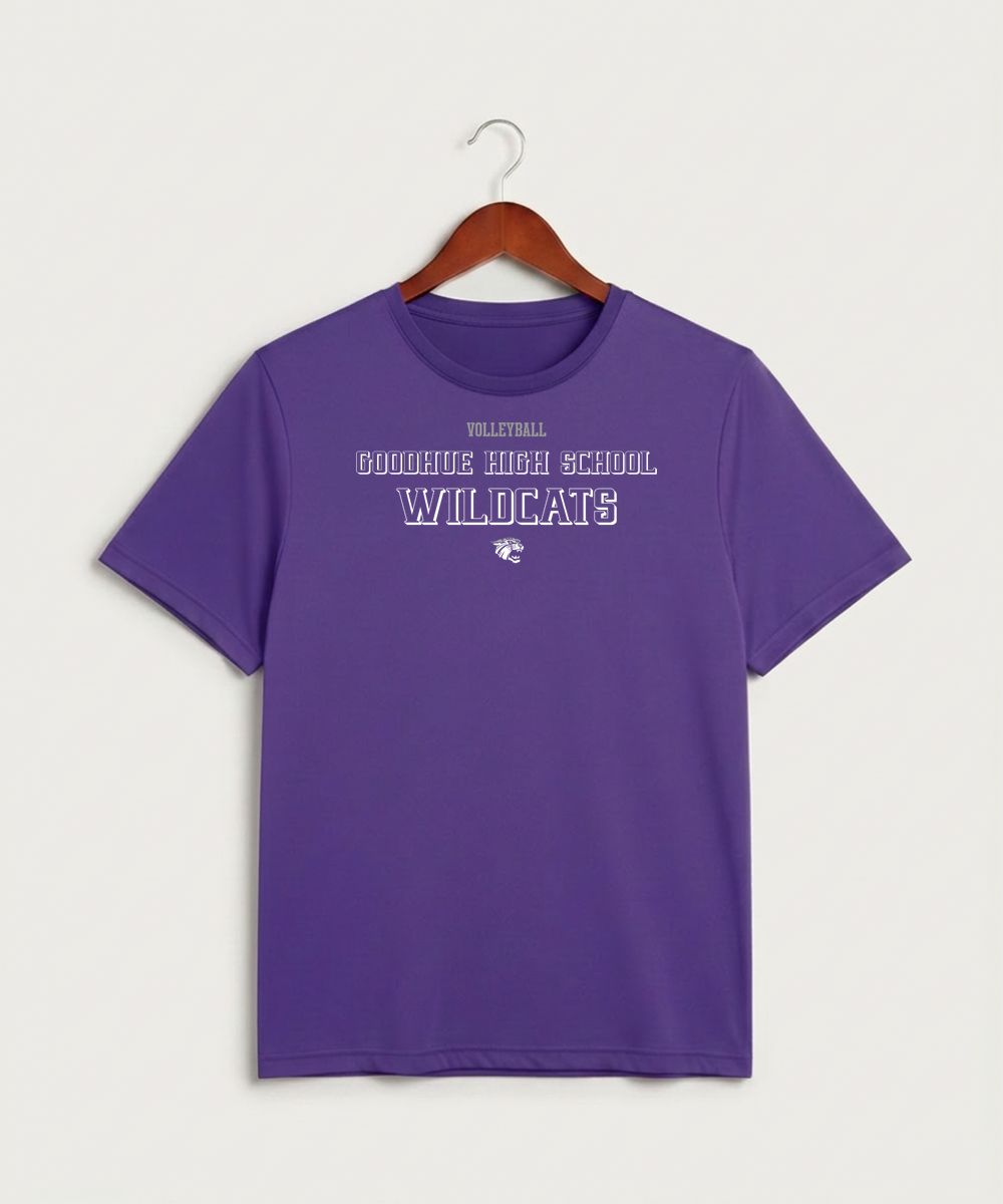 Goodhue High School Volleyball (Girls) - Purple Sport-Tek PosiCharge Competitor Tee. ST350