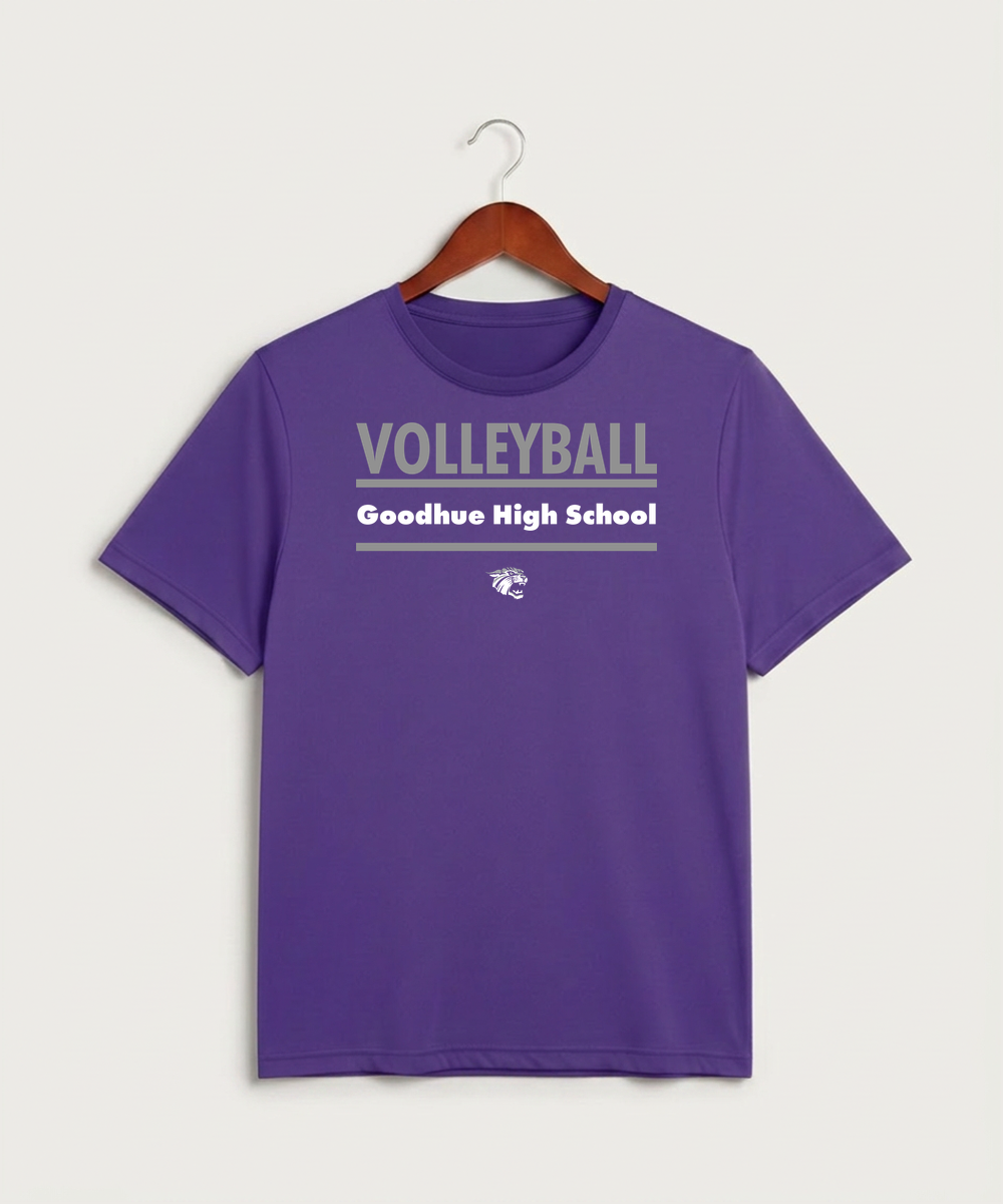 Goodhue High School Volleyball (Girls) - Purple Sport-Tek PosiCharge Competitor Tee. ST350