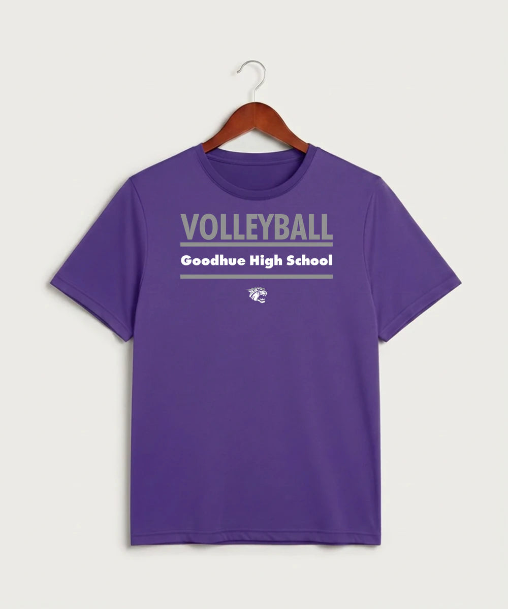 Goodhue High School Volleyball (Girls) - Purple Sport-Tek PosiCharge Competitor Tee. ST350