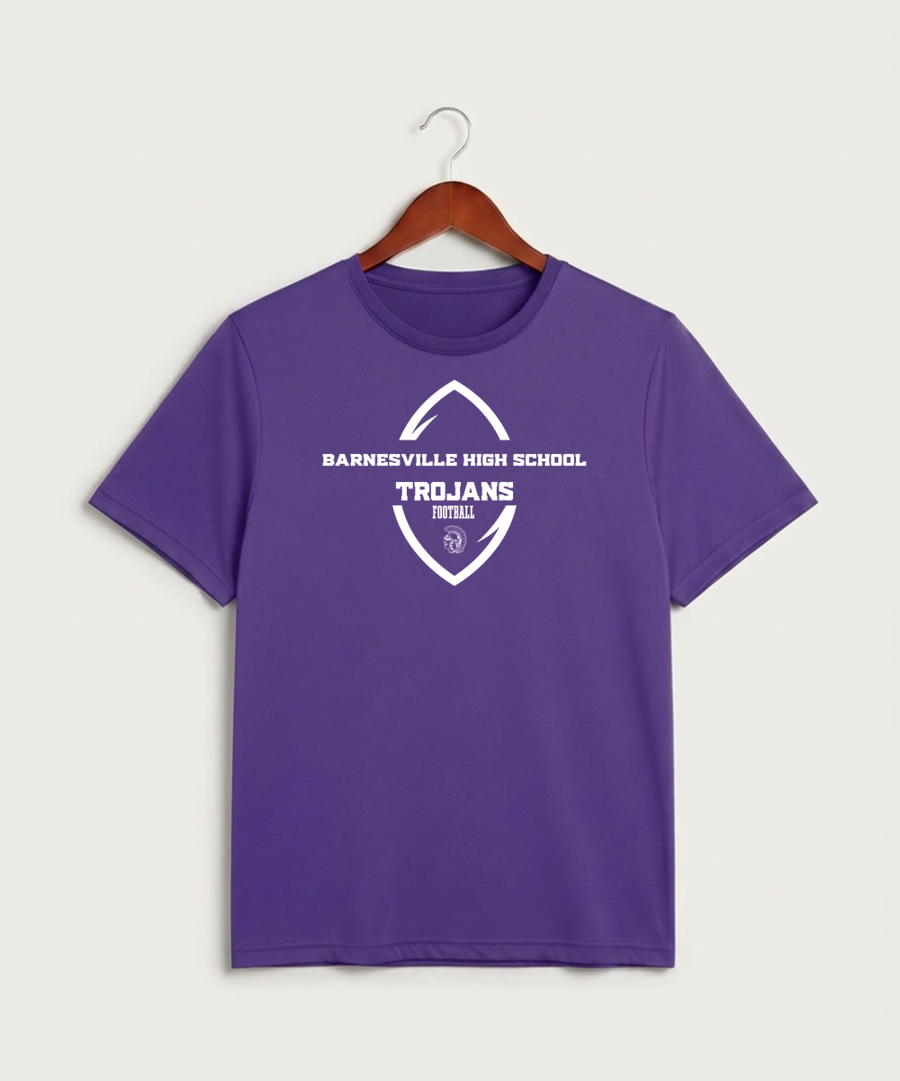 Barnesville High School Football (Boys) - Purple Sport-Tek PosiCharge Competitor Tee. ST350