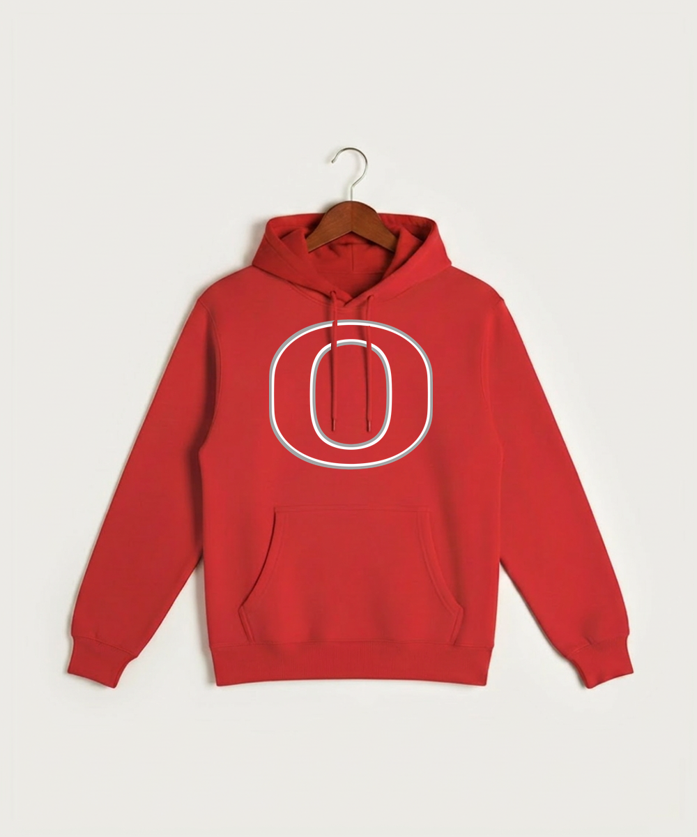 Osakis High School Athletics Coed - Red Hoodie Value - Full Front