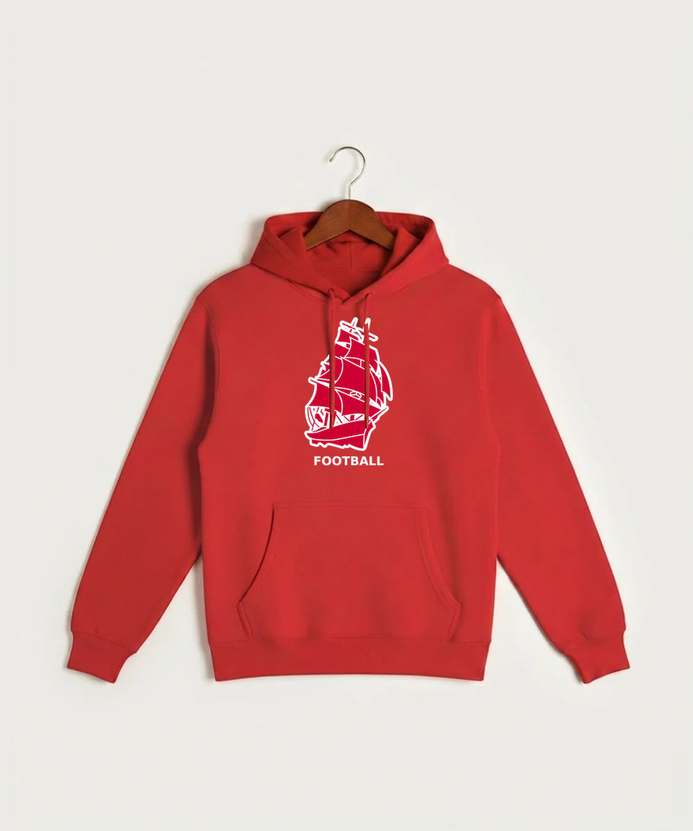 Amboy Football general - Red Hoodie Value - Full Front