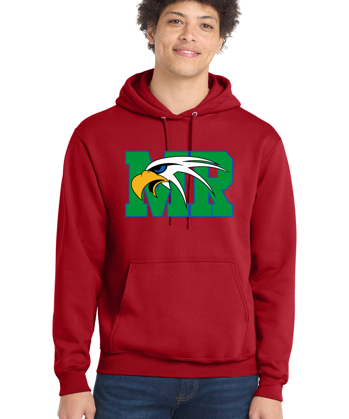 Maple River High School hockey_boys - Red Port & Co Core Fleece Pullover Hooded Sweatshirt. PC78H
