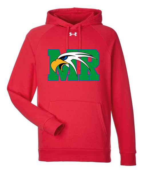 Maple River High School hockey_boys - Red/ White Men's Rival Fleece Hooded Sweatshirt