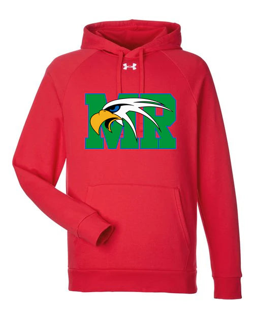Maple River High School hockey_boys - Red/ White Men's Rival Fleece Hooded Sweatshirt
